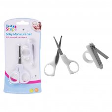 FS729: Baby White Manicure Set Scissors & Clippers